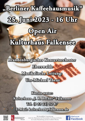 „Berliner Kaffeehausmusik“ – Open Air am 25. Juni 2023 um 16:00 Uhr