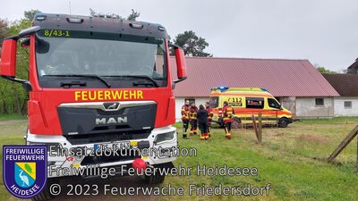Einsatz 41/2023 | KATRETTER Alarm | Gussow Gussower Feldweg (Bild vergrößern)