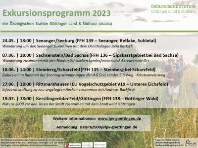 Meldung: Exkursionsprogramm der Ökologischen Station Göttinger Land & Südharz - Jetzt anmelden!