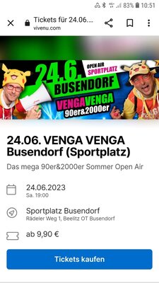 24.06.2023 VENGA VENGA 90er&2000er Sommer Open Air