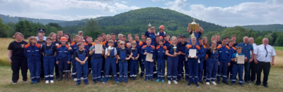 Foto zur Meldung: Gemeindewettbewerb der Jugendfeuerwehren: Wanderpokal geht nach Roßbach