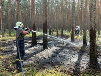 Waldbrandbekämpfung 11.07.2023 Schwerpunktwaldbrandgebiet Schleife-Rohne