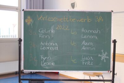 Lesewettbewerb der 3. und 4. Klassen im Schuljahr 2021/2022 (Bild vergrößern)