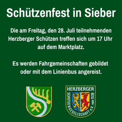 Schützenfest in Sieber