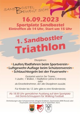 1. Sandbostler Triathlon am 16.09.2023 (Bild vergrößern)