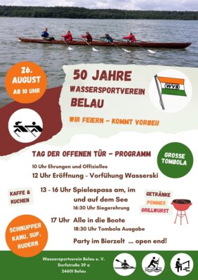 Foto zur Meldung: Belau am 26. August: Jubiläum der Freunde des Wassersports mit Tag der offenen Tür