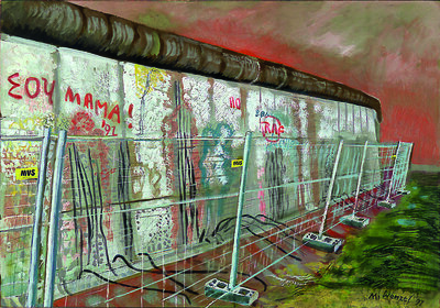 Geschützte Mauer - 1991 - von Manfred Wenzel (Bild vergrößern)