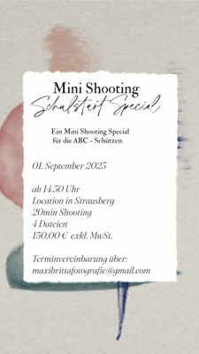 Angebot: Mini-Shooting für ABC-Schützen