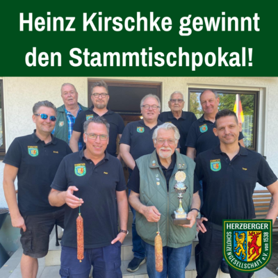 Heinz Kirschke gewinnt den Stammtischpokal