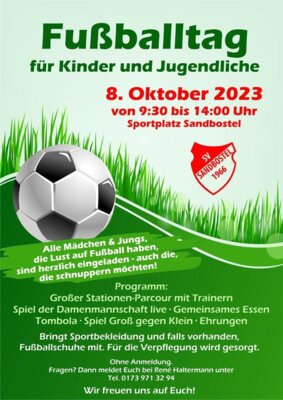 Fußballtag für Kinder und Jugendliche am 08.10.2023 (Bild vergrößern)