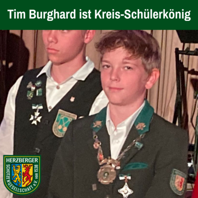 Tim Burghard ist Kreis-Schülerkönig!