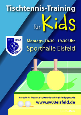 Tischtennis-Kids-Club eröffnet am 16.10.2023