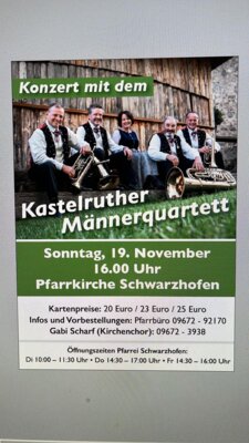 Konzert mit dem Kastelruther Männerquartett