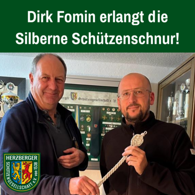 Foto zur Meldung: Dirk Fomin erlangt die Silberne Schützenschnur