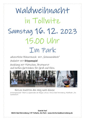 Waldweihnacht Tollwitz am 16.12.2023 (Bild vergrößern)