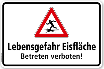 Foto zur Meldung: Betreten von Eisflächen verboten!