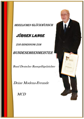 Meldung: BDRG Ehrenmeister Jürgen Lange