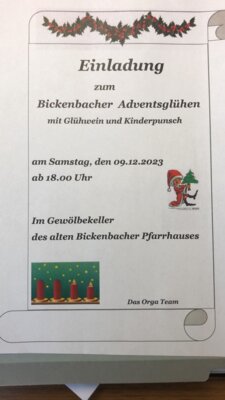 Bickenbacher Adventsglühen (Bild vergrößern)