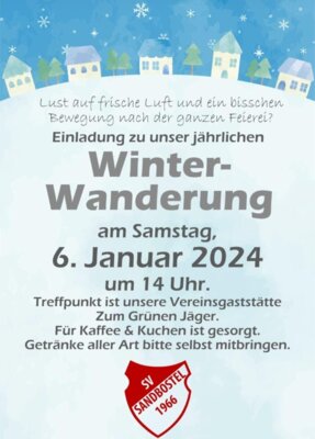 Winterwanderung am 06. Januar ab 14 Uhr (Bild vergrößern)