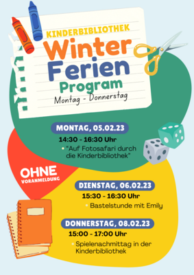Winterferienprogramm in der Kinderbibliothek