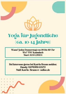 Neues Angebot beim TSV Kammlach: Kinder-Yoga (Bild vergrößern)