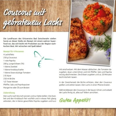 Meldung: Couscous mit gebratenem Lachs