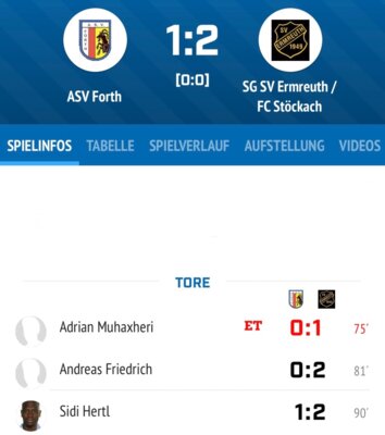 Spielbericht ASV Forth gegen SG SV Ermreuth/FC Stöckach (Bild vergrößern)