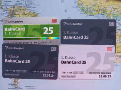 Die Bahncard 25 und 50 hat als Plastikkarte ausgedient.