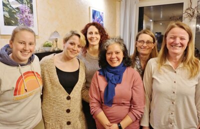 VVV-Vorstand v.li. - Mareike Grenke, Steffi Alonge, Karolin van het Loo, Katharina Kirstein, Imke Wysokinski, Doreen Saggau