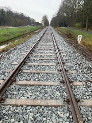 Das neue Gleis in Lütetsburg.