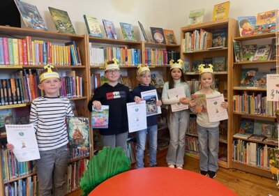 „Lesekönigwettbewerb“ der Grundschule „Kaethe Schulken“ in der Stadtbibliothek im OT Gatersleben