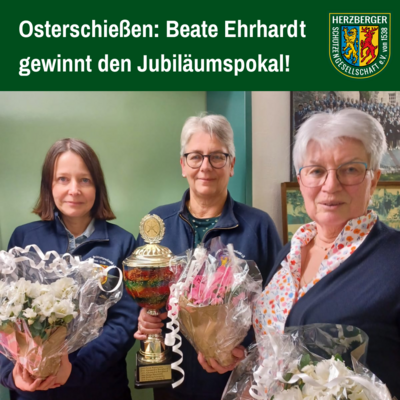 Beate Ehrhardt gewinnt den Jubiläumspokal