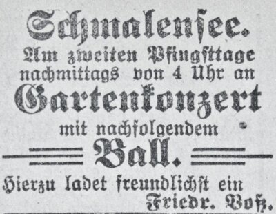 Foto zur Meldung: Mai-Meldungen der älteren und jüngeren Vergangenheit aus Schmalensee und Umgebung – Teil 2