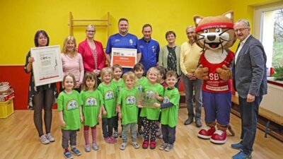 Foto zur Meldung: Auszeichnung “Bewegungsfreundlicher Kindergarten”