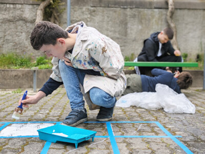 Projekttage: "Farbe für den Pausenhof!"
