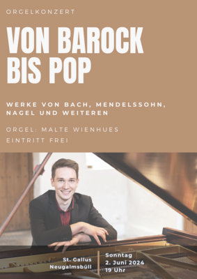 „Von Barock bis Pop“ - Orgelkonzert mit Malte Wienhues (Bild vergrößern)