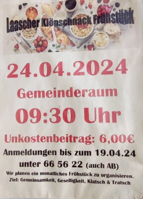 Foto zur Meldung: Gross Laasch - Gemeinsames Frühstück