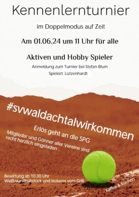 Foto zur Meldung: Tennis: Kennenlern-Turnier am 1. Jun. 2024