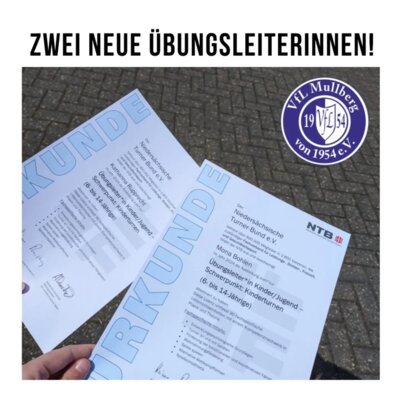 Foto zur Meldung: Kinderturnen: Zwei neue Übungsleiterinnen