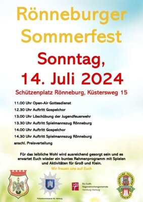 Foto zur Meldung: 2. Rönneburger Sommerfest am 14.07.2024