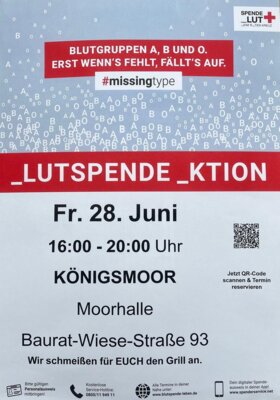 Blut spenden in Königsmoor