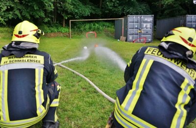 Foto zur Meldung: Ein Hauch von Fußball-EM beim Dienst der Feuerwehr