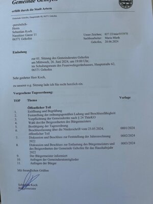 Gemeinderatssitzung