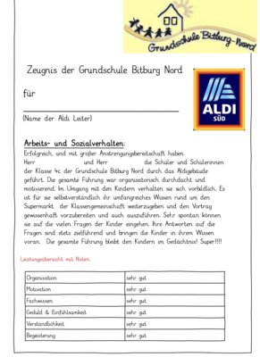 Foto zur Meldung: Besuch der 4c im Aldi Süd