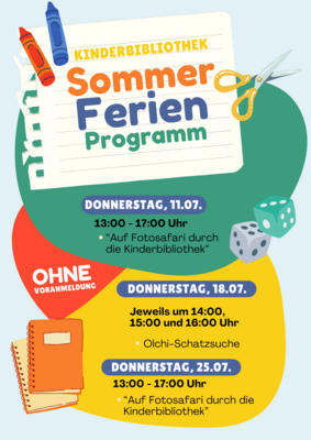 Sommerferienprogramm in der Kinderbibliothek