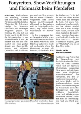 9. Glückstädter Pferdefest für Jedermann