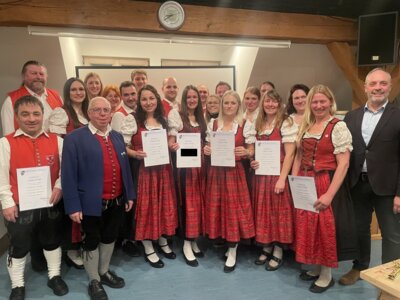 Die Geehrten der Musikkapelle Gabelbach