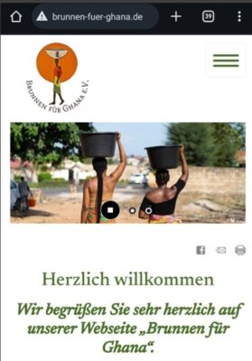 Meldung: Die Webseite für unser Projekt "Brunnen für Ghana" ist Online