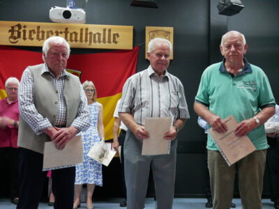 Zu Ehrenmitgliedern ernannt - Walter Kriegsmann, Kurz Samer und Otto Hillenbrand