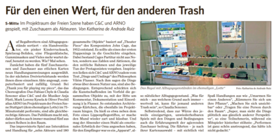 Für den einen Wert, für den anderen Trash, Stuttgarter Zeitung (Bild vergr&ouml;&szlig;ern)